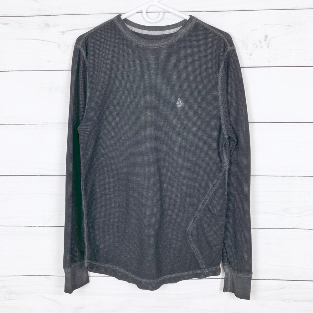 Volcom Black Burnout Long Sleeve Thermal Shirt